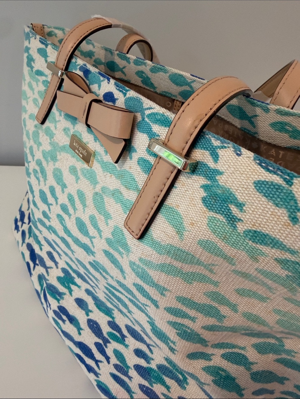 kate spade Blue, Teal & Cream South poplar street plentyfish tote - Picture 2 of 14